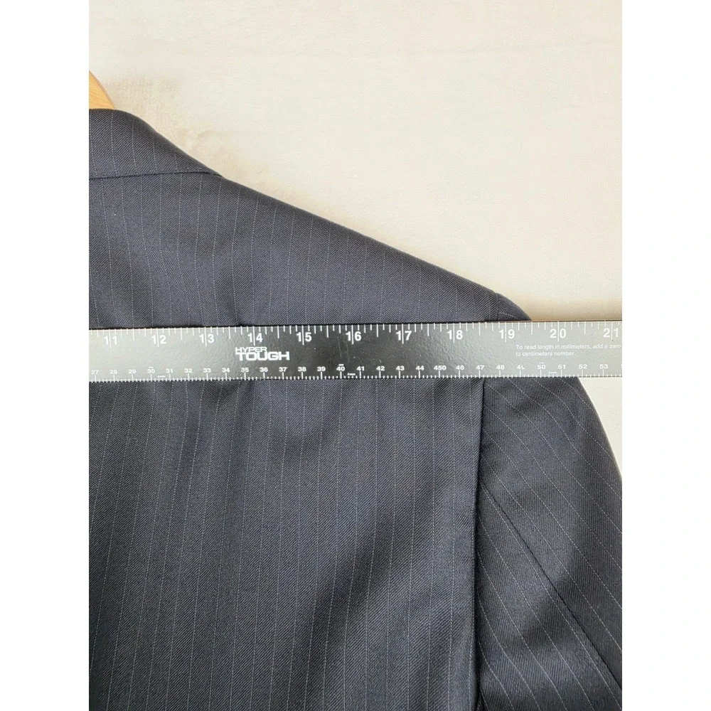 Canali 1934 2Pc Pinstripe Suit Mens 44L Gray 100% Wool Made in Italy Notch